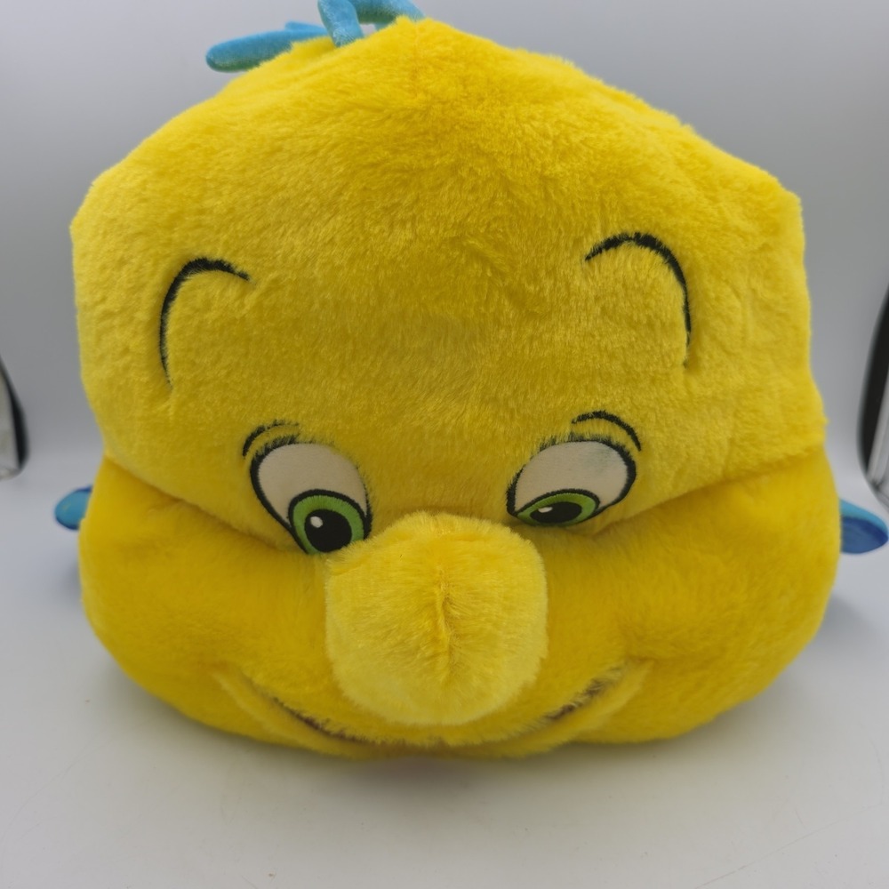 BIG 15" Disney Princess Flounder Stuffed Plush Plushie Ariel Little Mermaid Fish